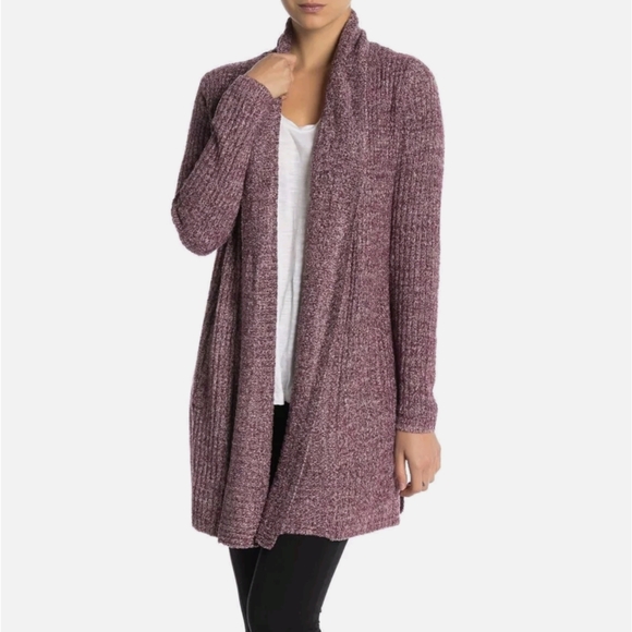 XL BAREFOOT DREAMS Montecito Knit Ribbed Long Draped Sweater - Picture 2 of 13